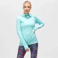 Ocean Blue Cowl Neck Hoodie