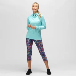 Ocean Blue Cowl Neck Hoodie