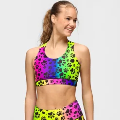 Pawfect Rainbow Cross Back Bra