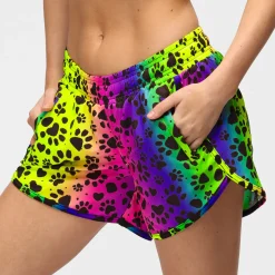 Pawfect Rainbow Loose Fit Workout Shorts
