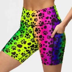 Pawfect Rainbow Running Shorts