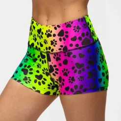Pawfect Rainbow TikiBooty Shorts