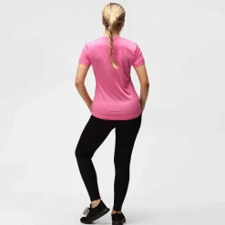 Pink Melange Diamond Ladies Technical T-Shirt