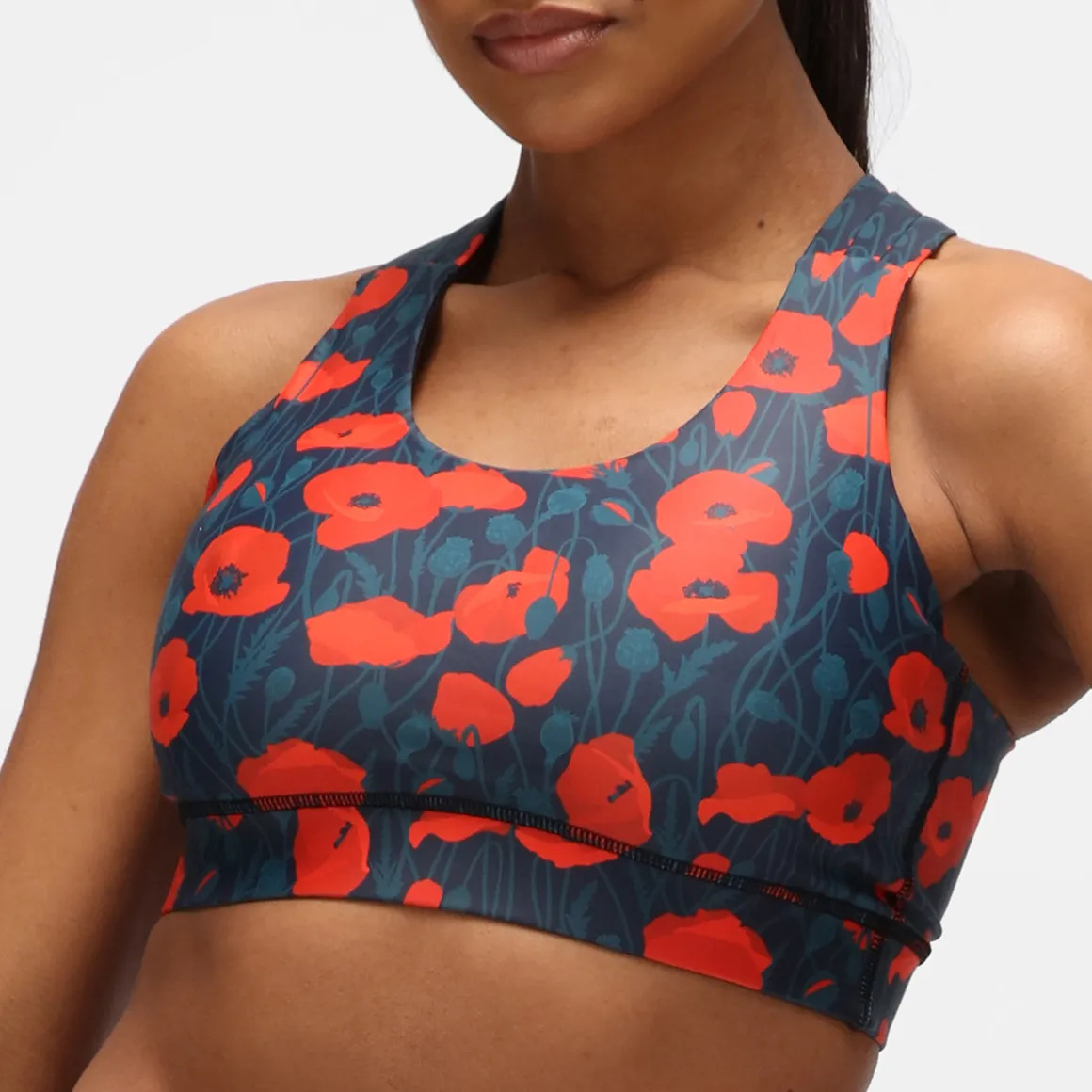 Poppy Field Cross Back Bra