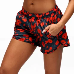 Poppy Field Loose Fit Workout Shorts