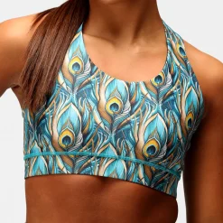 Pretty In Peacock Cross Back Bra