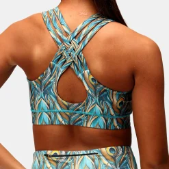 Pretty In Peacock Cross Back Bra