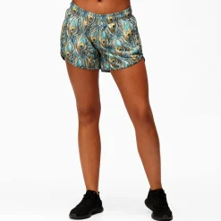 Pretty In Peacock Loose Fit Workout Shorts