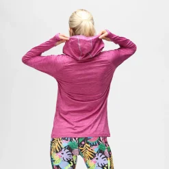 Raspberry Cowl Neck Hoodie