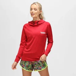 Red Cowl Neck Hoodie