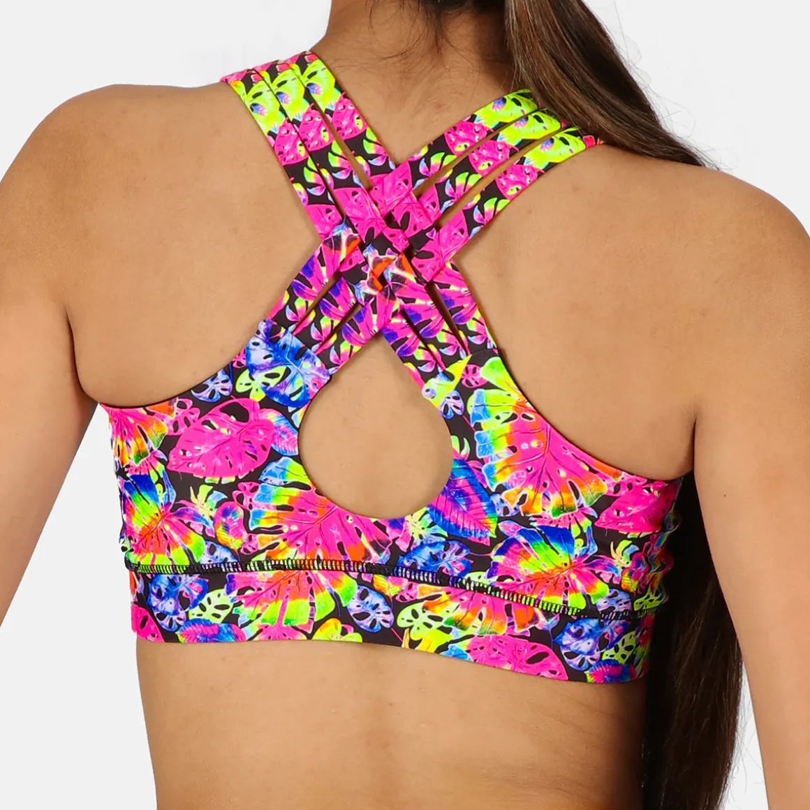 Summer Palm Cross Back Bra