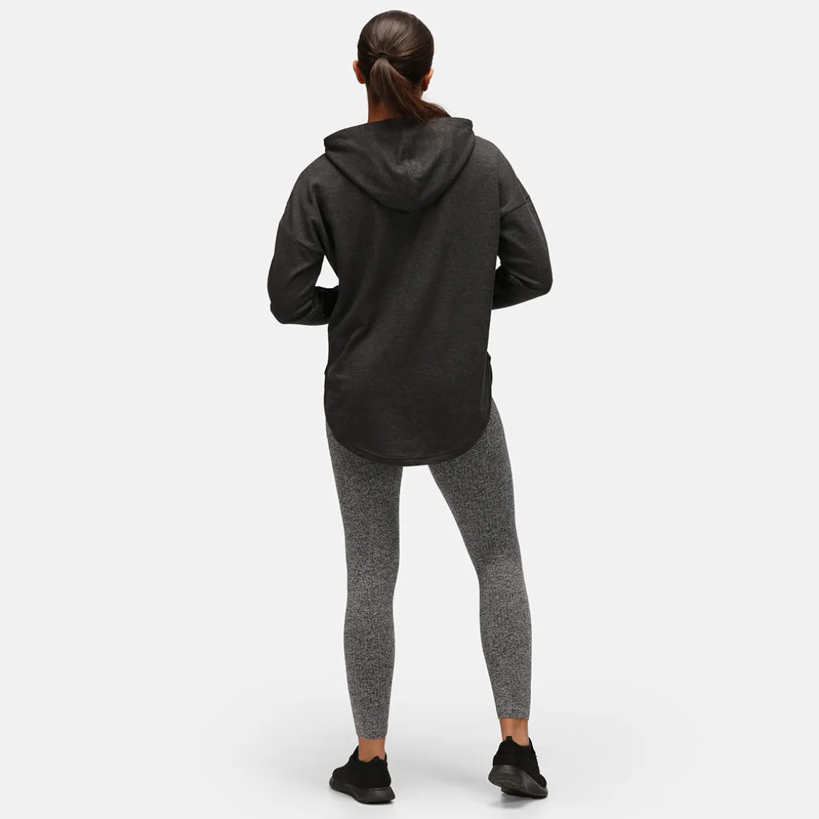 TKB Charcoal Curved Hem Hoodie