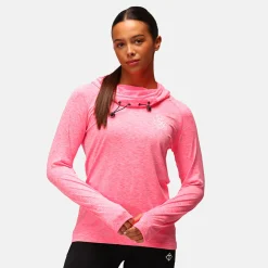 TKB Electric Pink Cowl Neck Hoodie