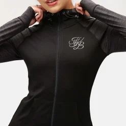 TKB Ladies Slate Melange Zipped Hoodie