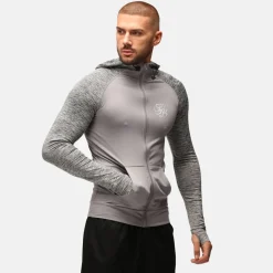 TKB Man Grey Melange Zipped Hoodie