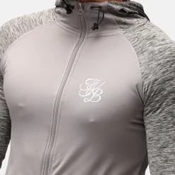 TKB Man Grey Melange Zipped Hoodie