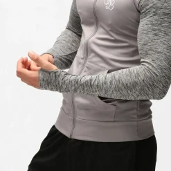 TKB Man Grey Melange Zipped Hoodie