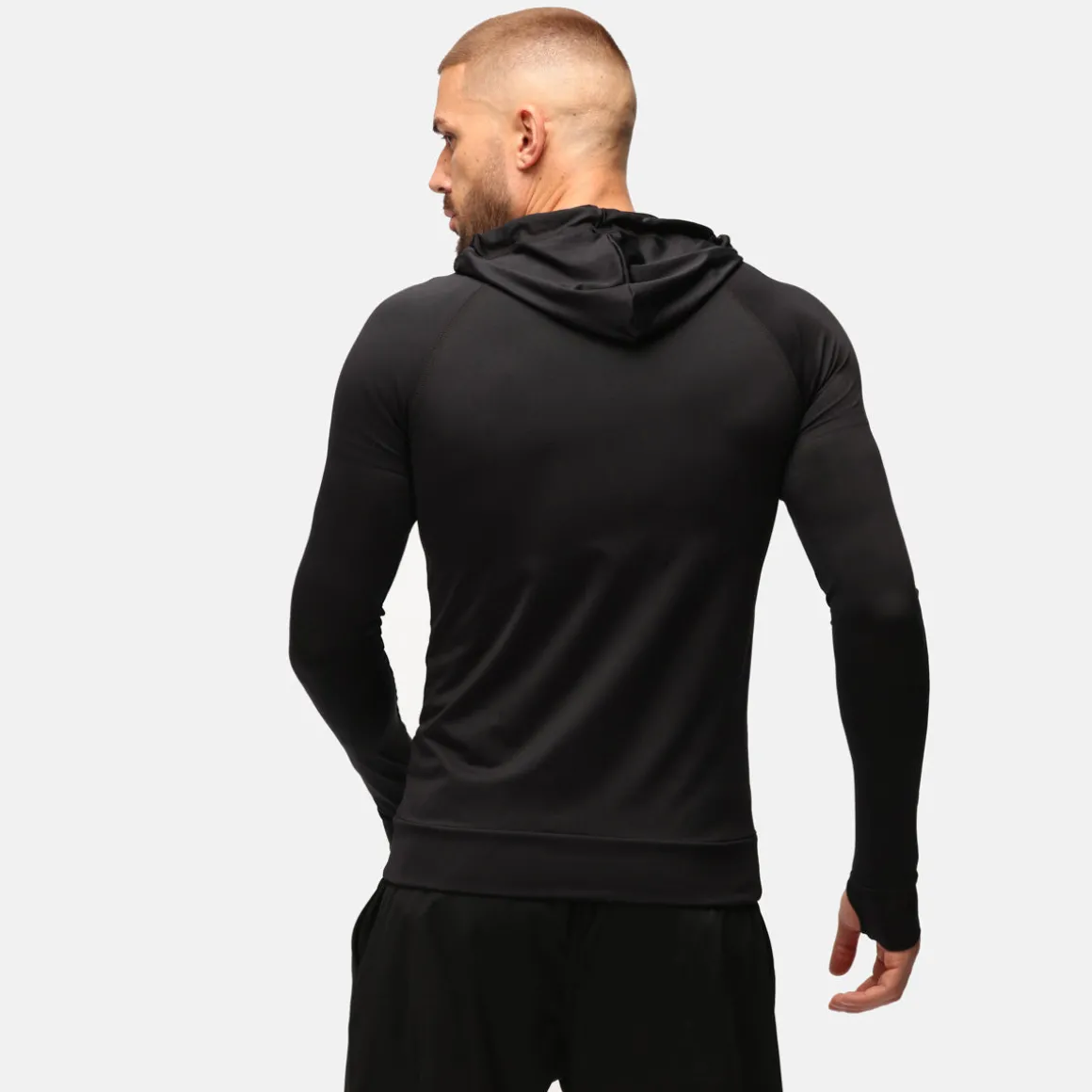 TKB Man Jet Black Zipped Hoodie