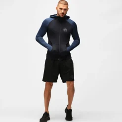 TKB Man Navy Melange Zipped Hoodie
