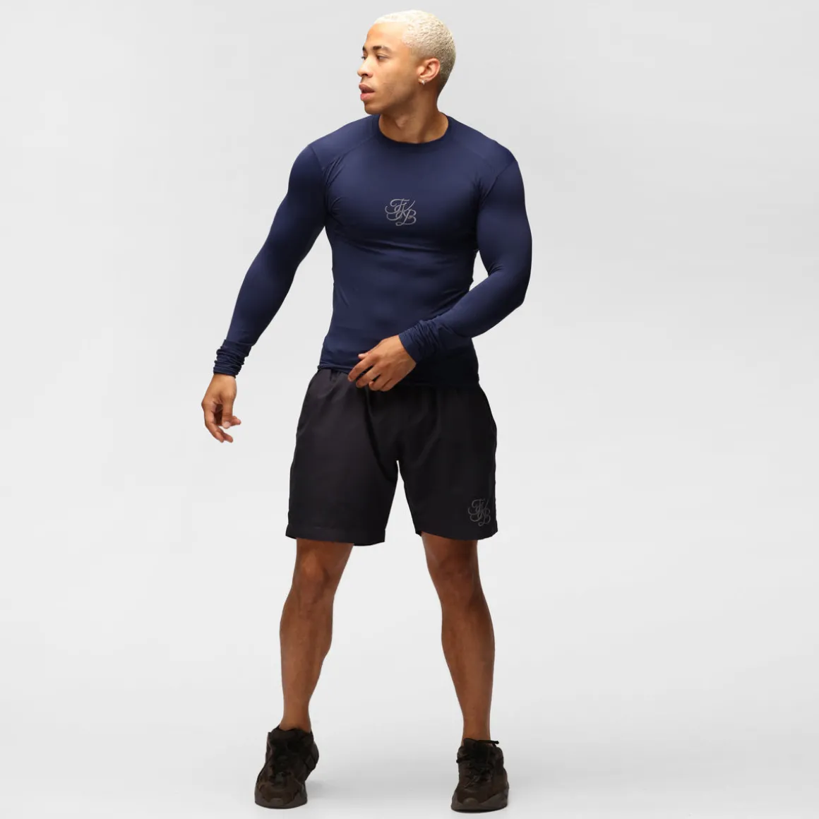 TKB Man Navy Microfibre Shorts