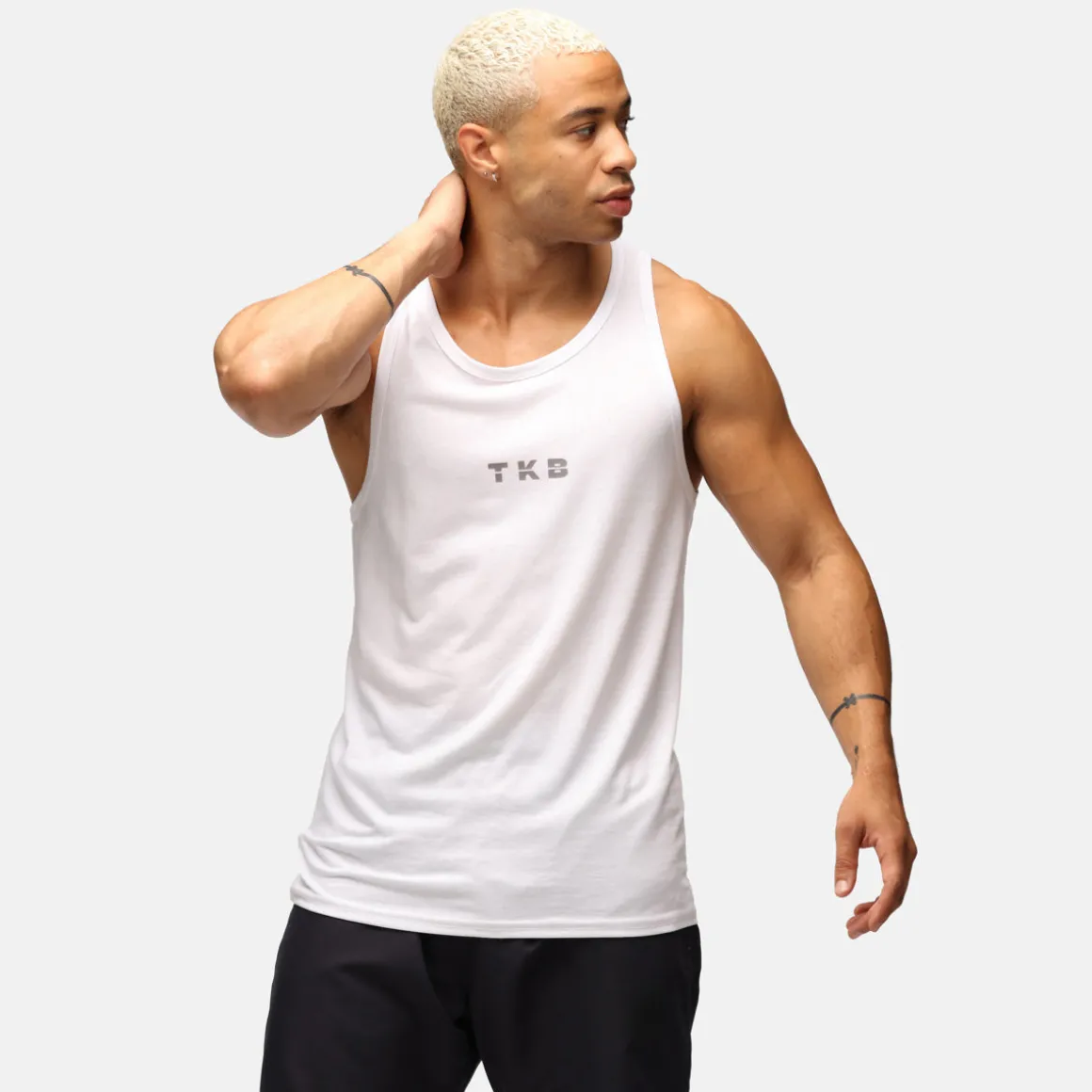 TKB Man White Tri Blend Vest