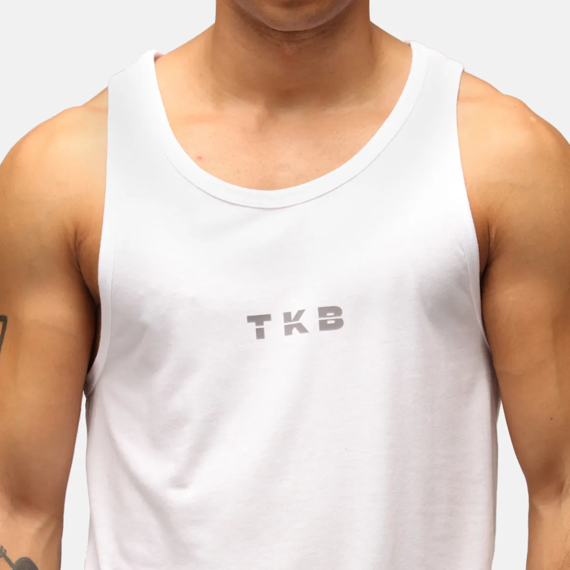 TKB Man White Tri Blend Vest