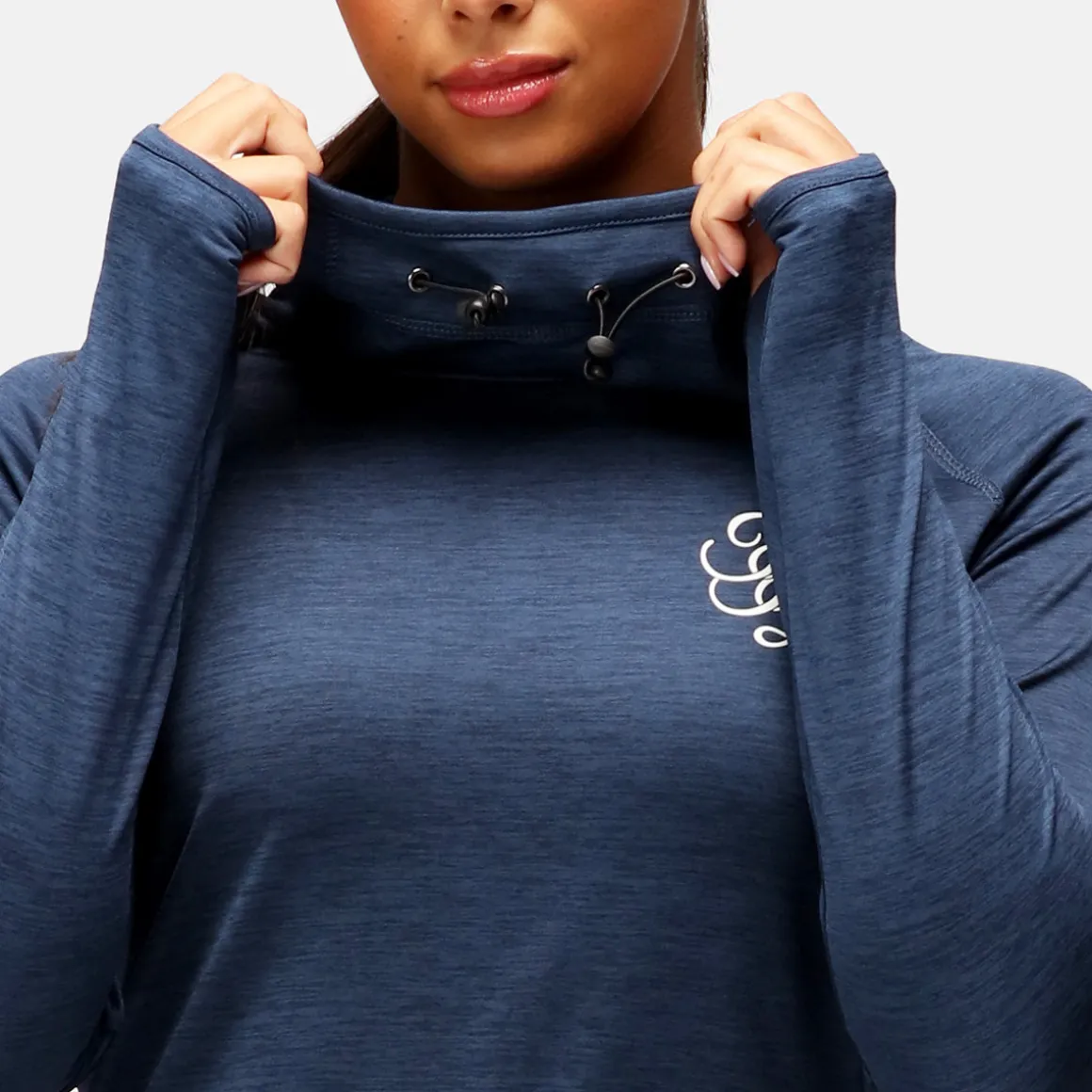 TKB Navy Cowl Neck Hoodie