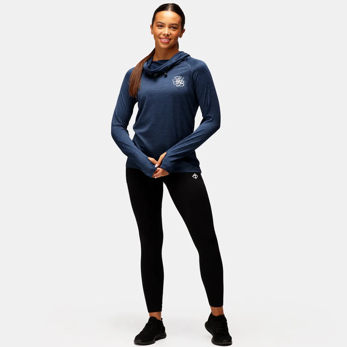 TKB Navy Cowl Neck Hoodie