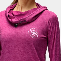 TKB Raspberry Cowl Neck Hoodie