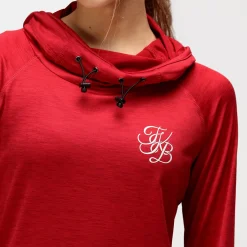 TKB Red Cowl Neck Hoodie