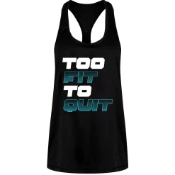 Too Fit To Quit Mesh Racerback Vest