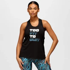 Too Fit To Quit Mesh Racerback Vest