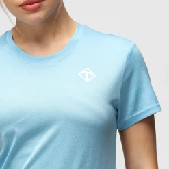 Turquoise Melange Diamond Ladies Technical T-Shirt