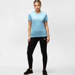 Turquoise Melange Diamond Ladies Technical T-Shirt