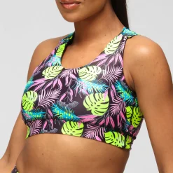 Twilight Palm Cross Back Bra