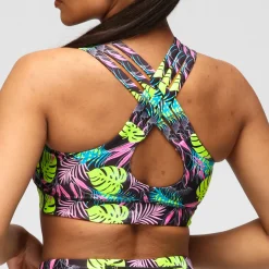 Twilight Palm Cross Back Bra