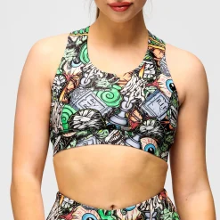 Zombie Mummies Cross Back Bra Halloween
